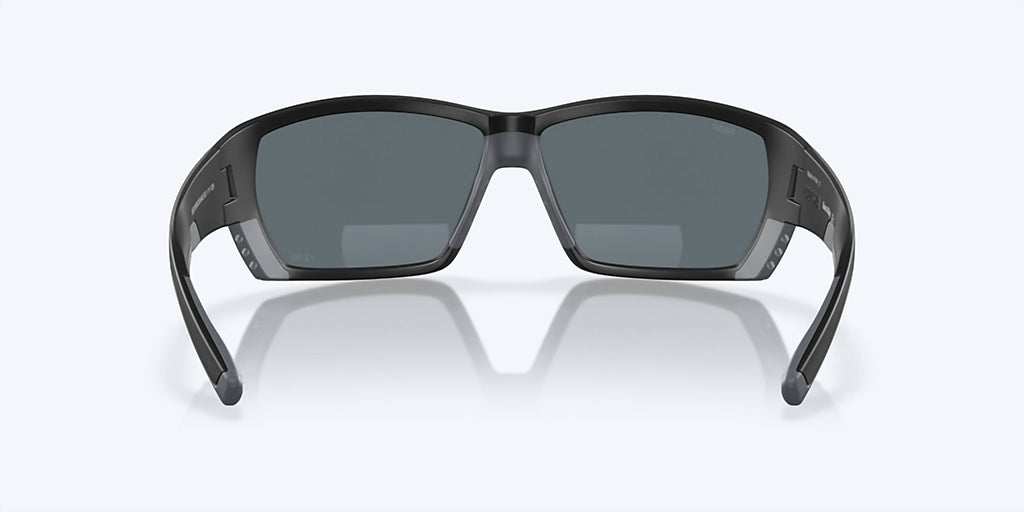 Men's Tuna Alley Readers Rectangular Polarized Sunglasses In Matte Black/blue Mirror