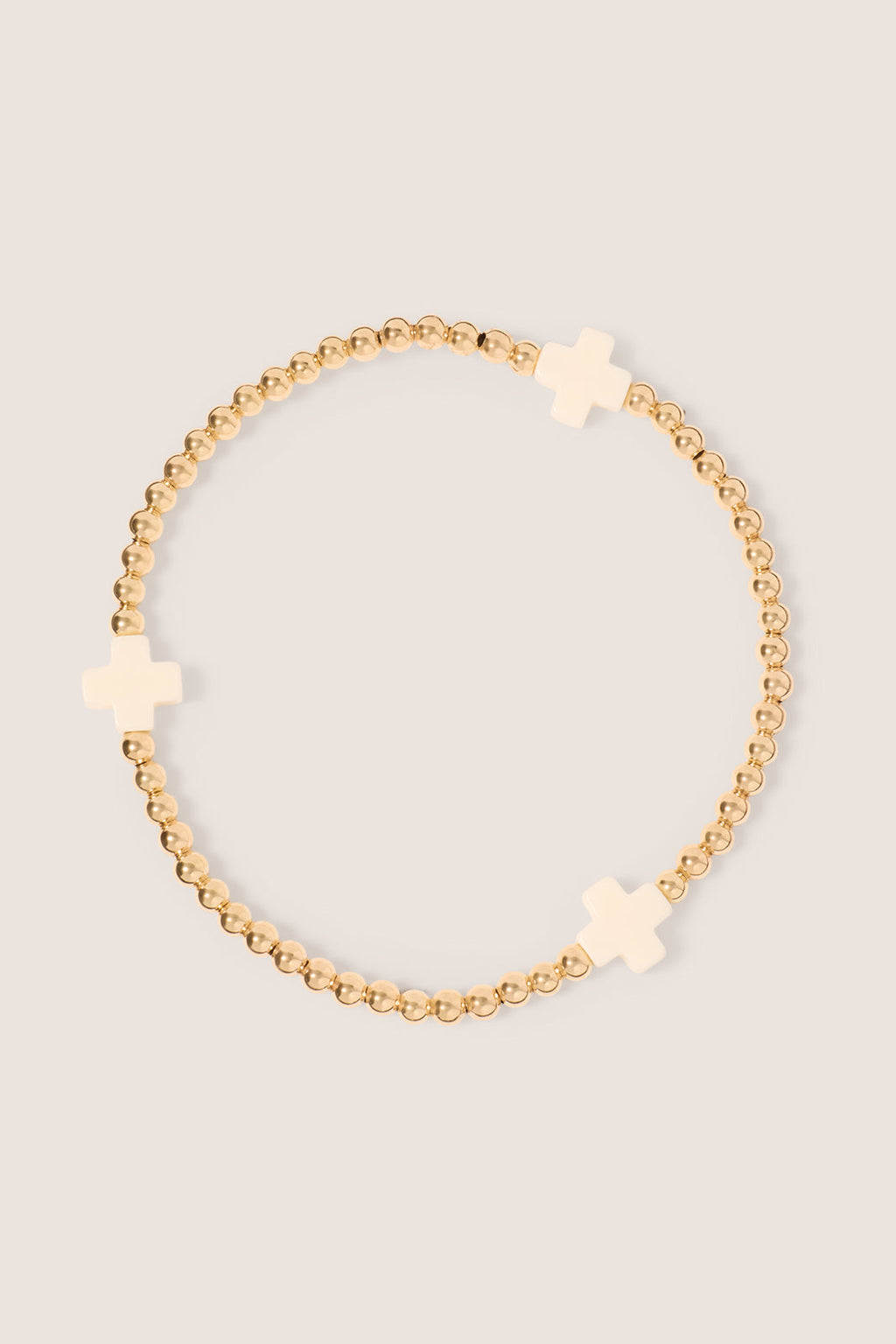 Women's Signature Cross 3mm Gold Bracelet