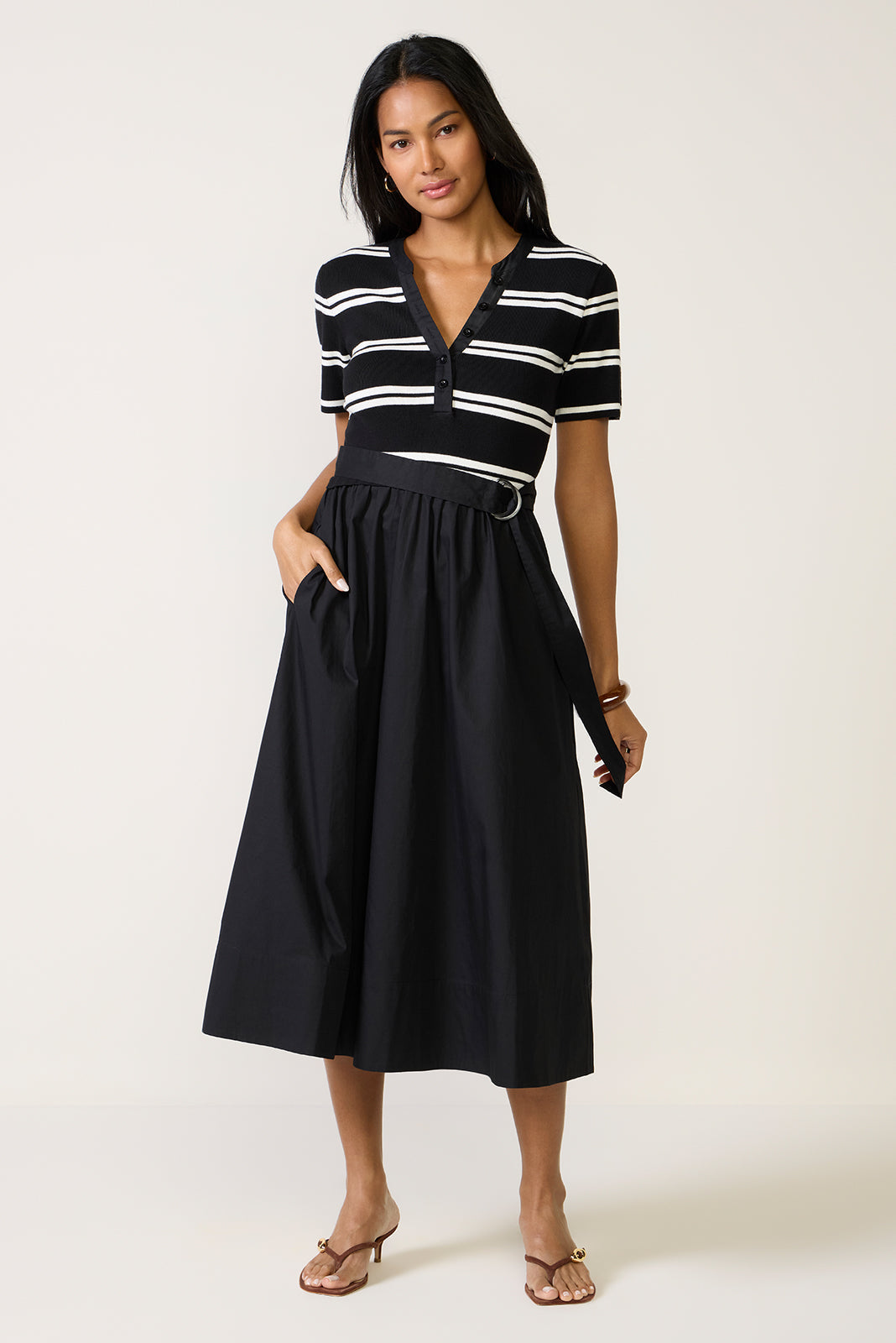 Women's Anika Twofer Henley Midi Dress