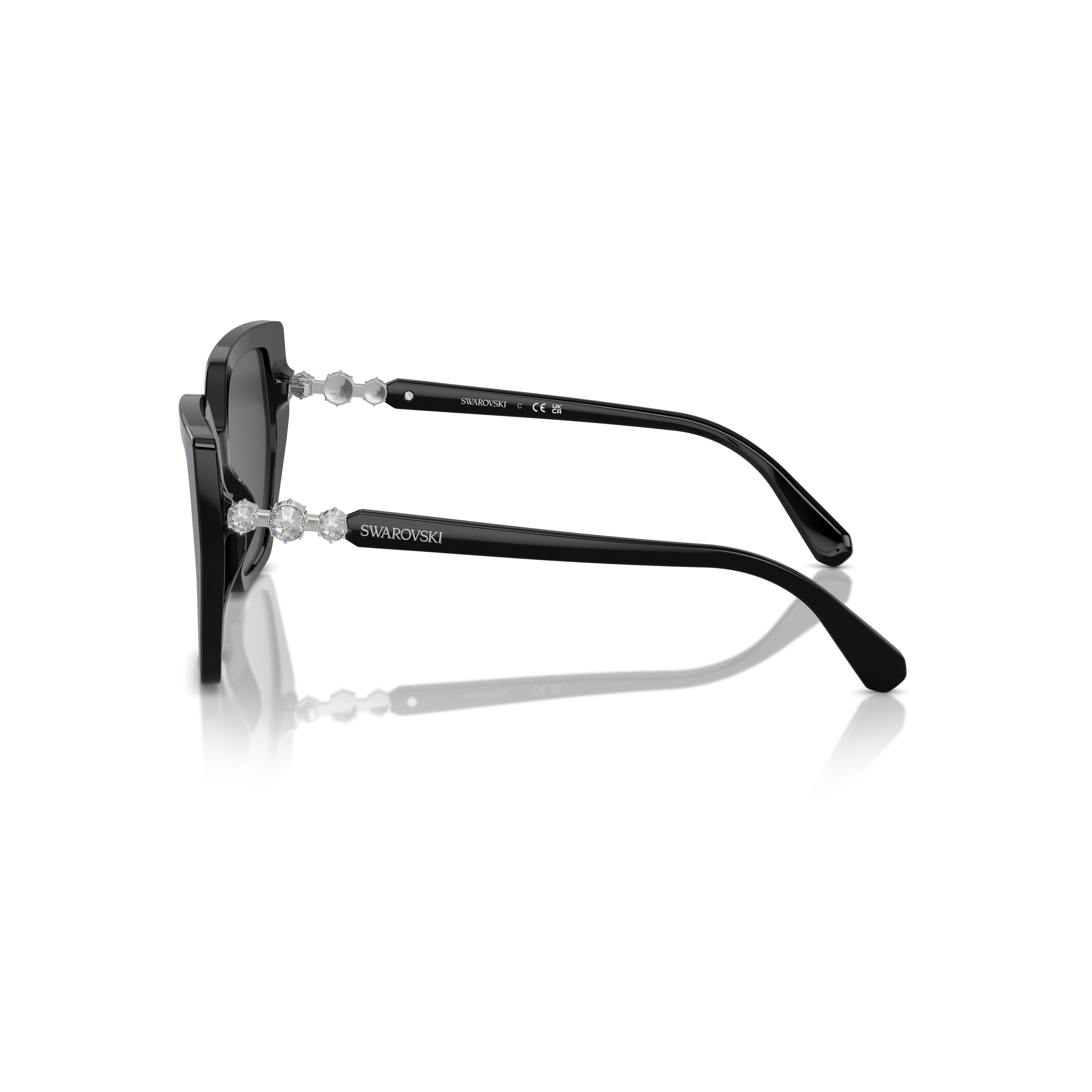 0Sk6016 Oversized Square Frame Sunglasses with Crystal Accents