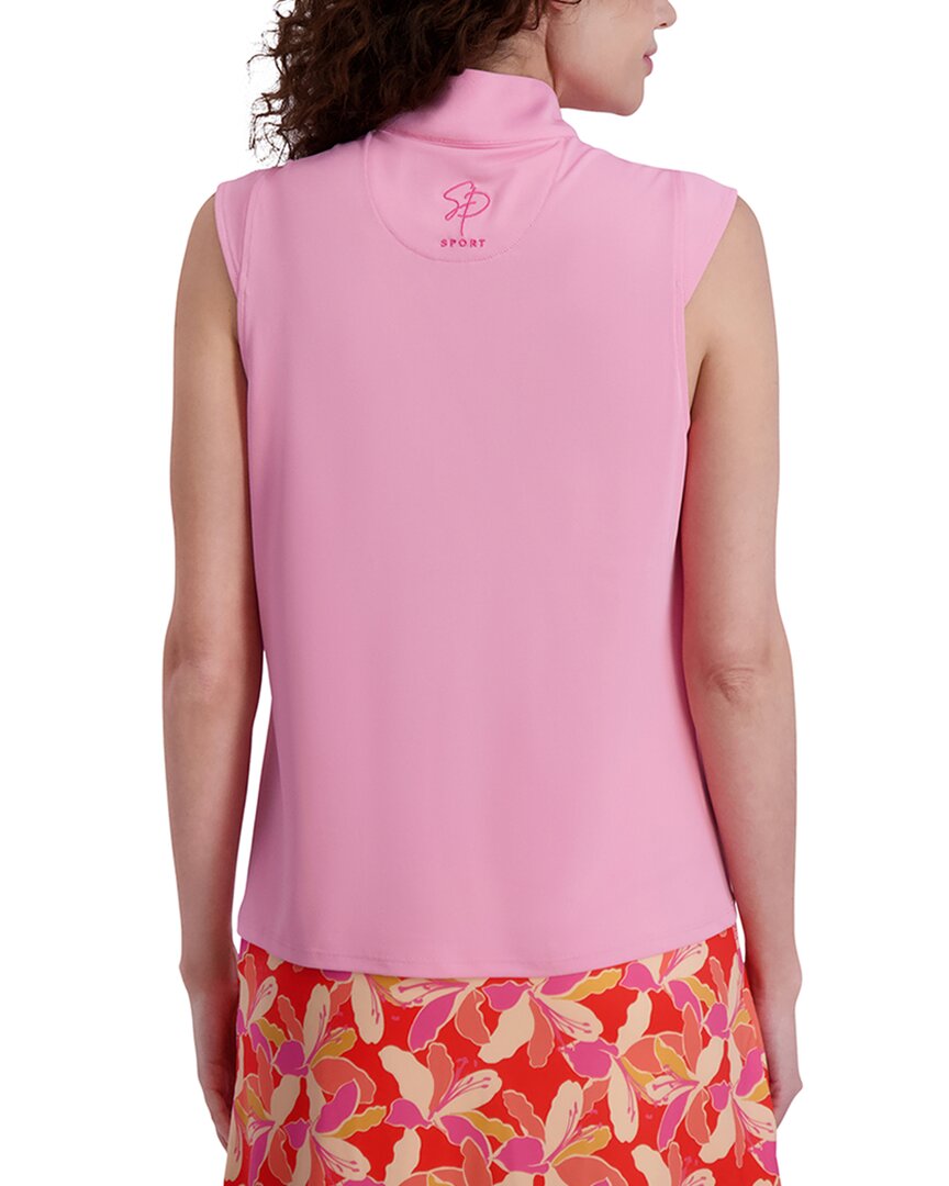 Stella Parker Mock Zip Knit Top