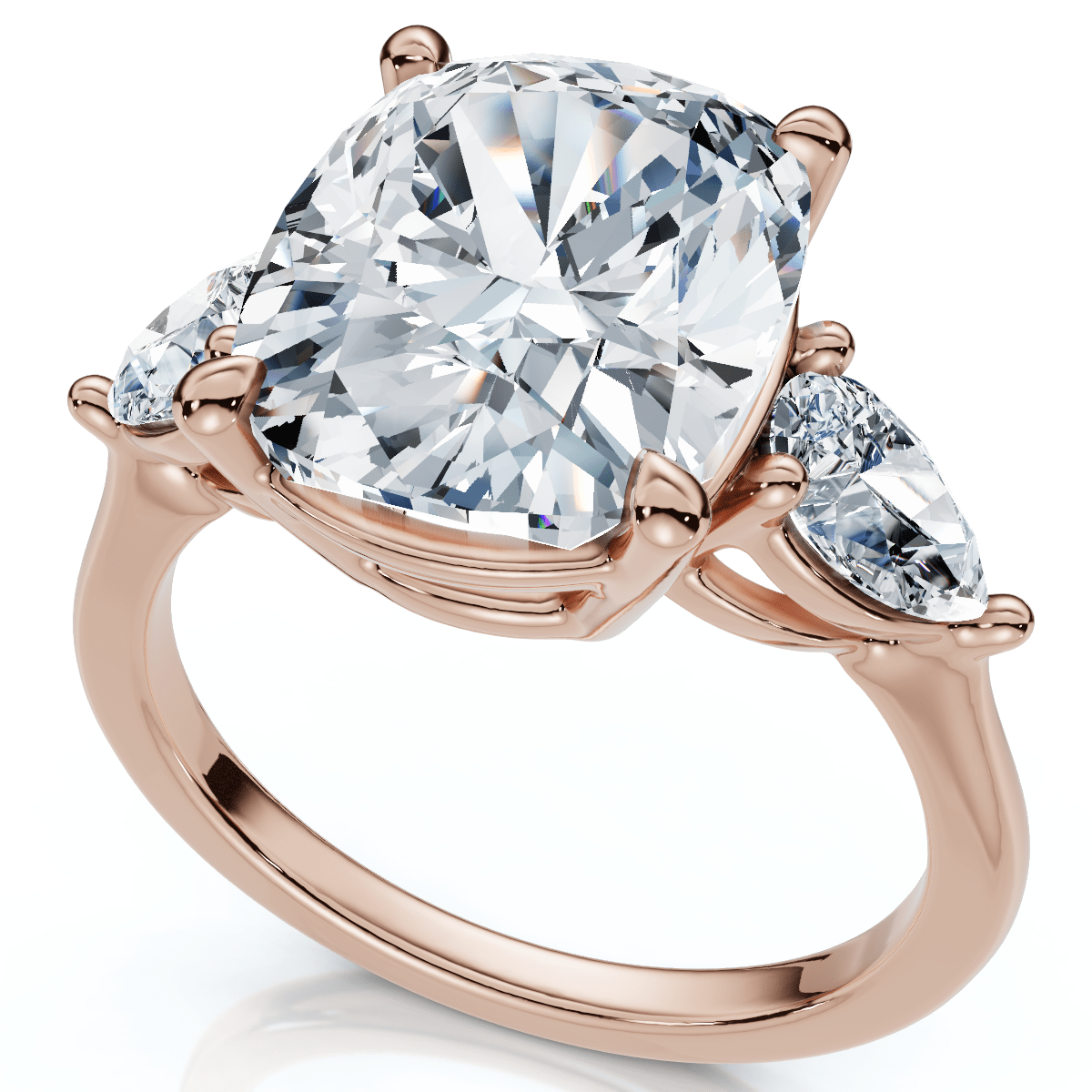 Certified 5 1/2Ct Annie Cushion Diamond Engagement Ring 14k Gold or Pt Lab Grown