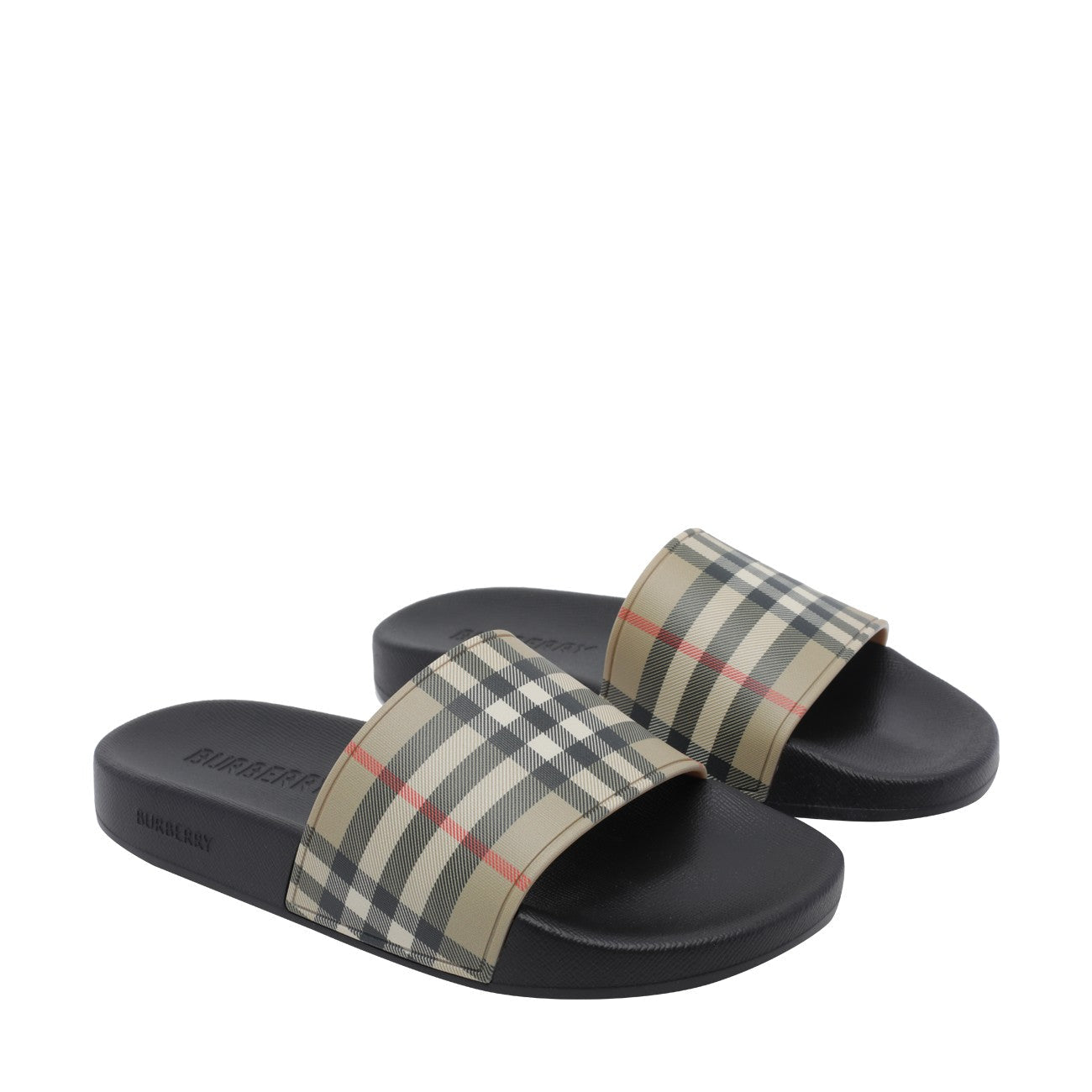 Burberry Women Check Sliders