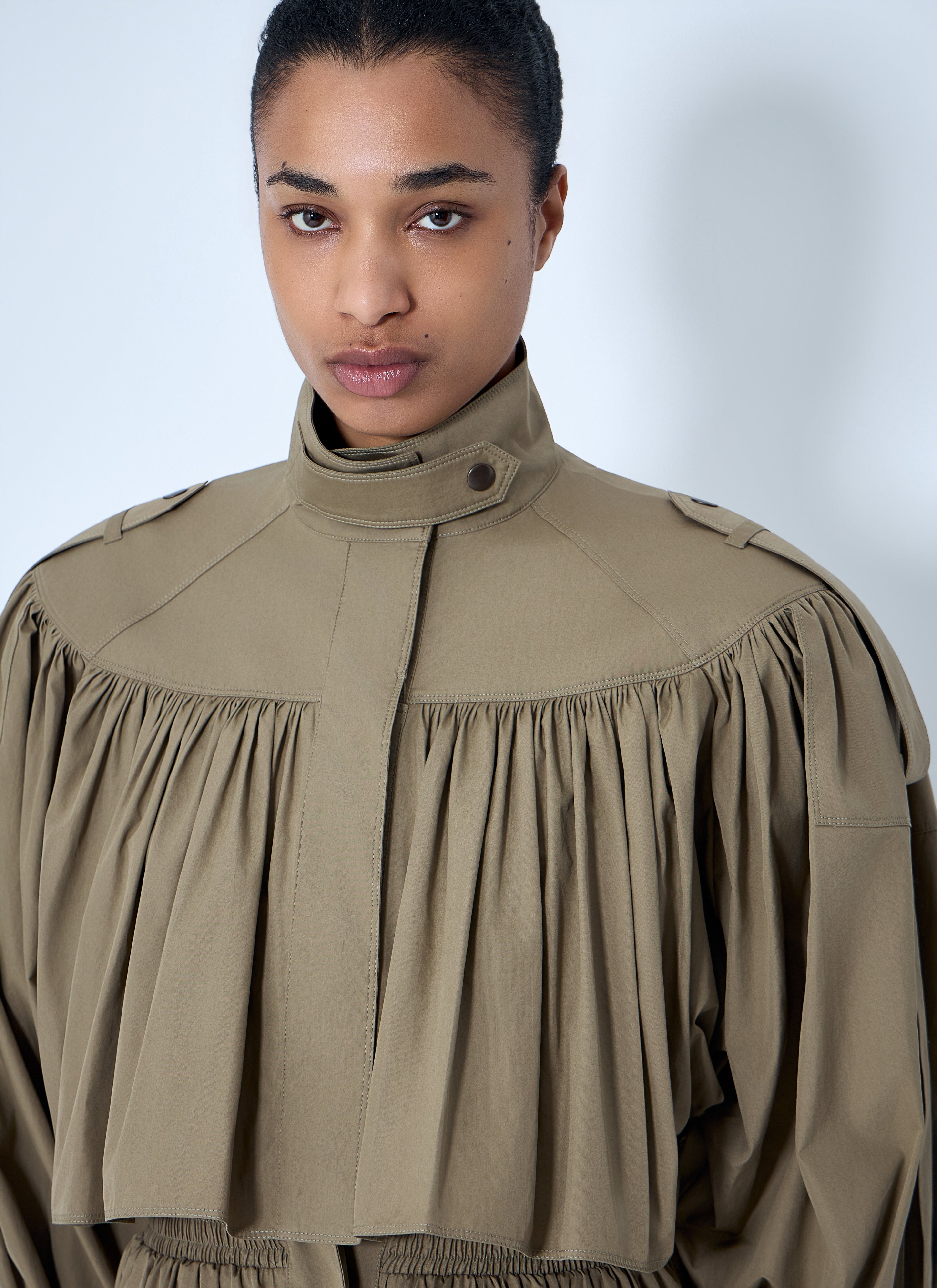 Chloé Women Gathered High-Collar Jacket