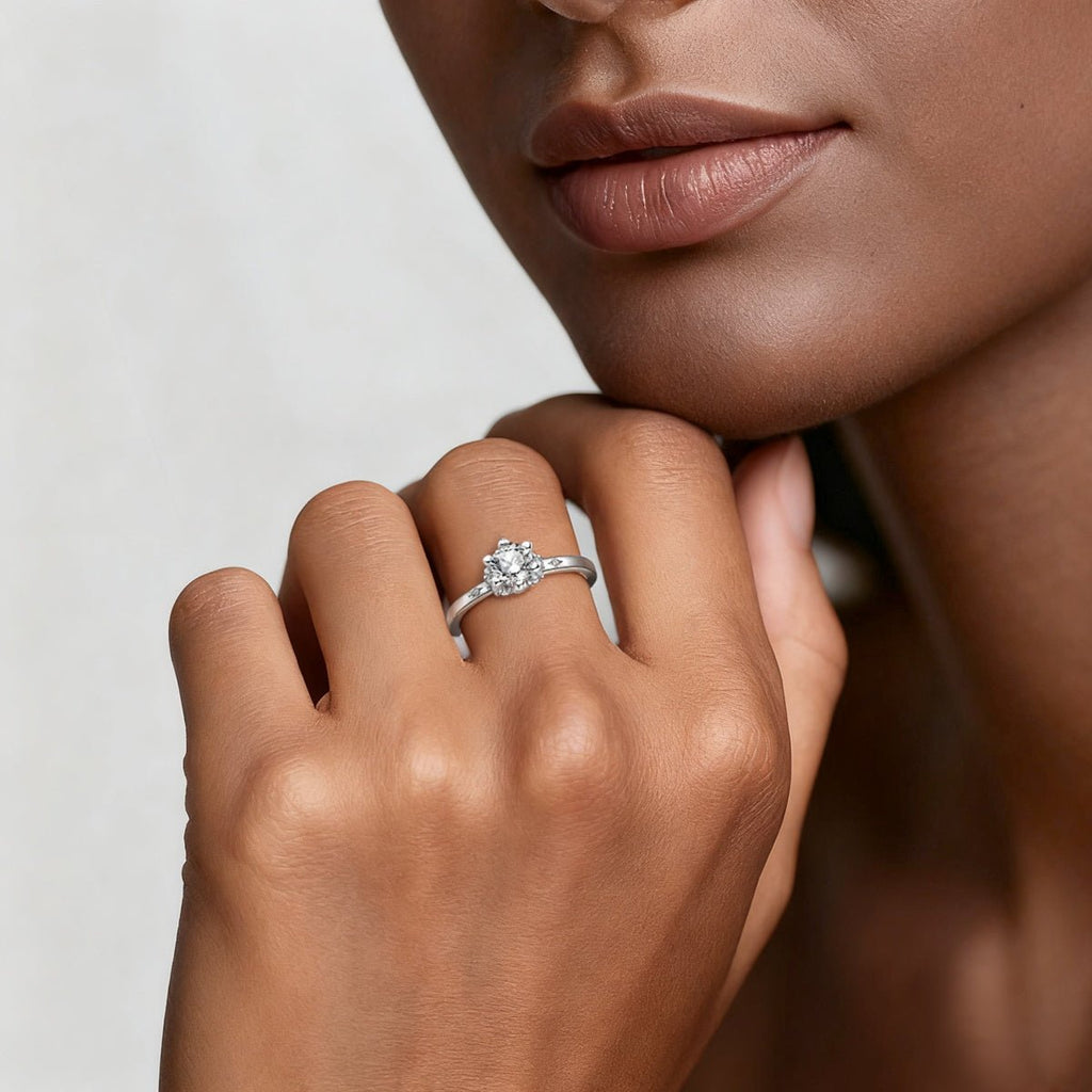 Classic Halo Round Cut Sparkle Ring
