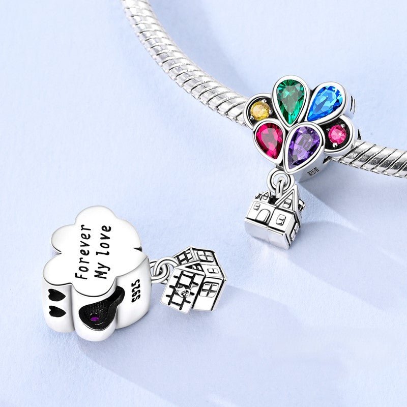 Colorful Balloon House “Forever My Love” Dangle Charm