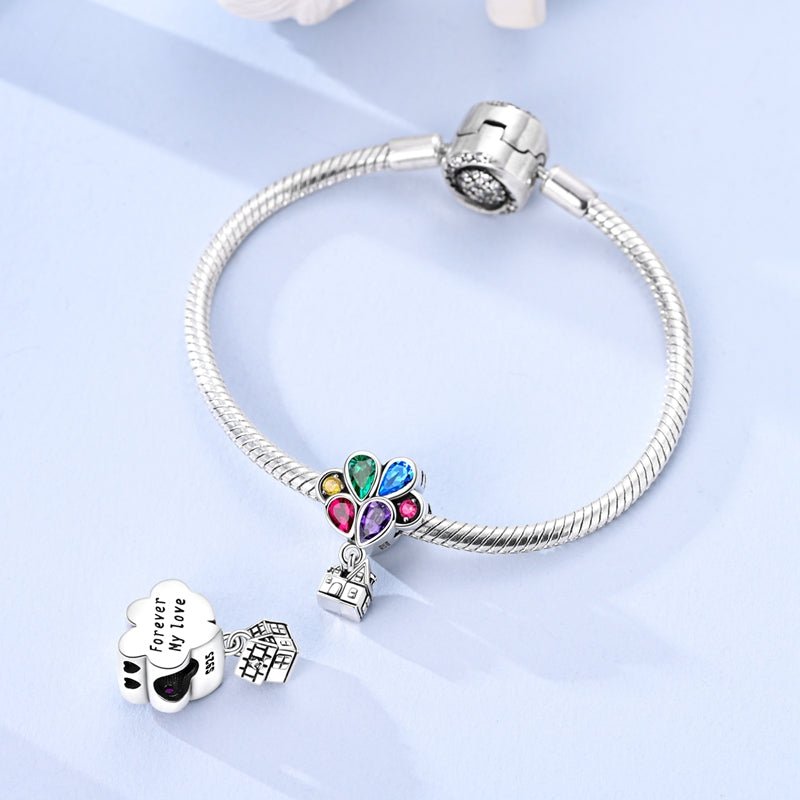 Colorful Balloon House “Forever My Love” Dangle Charm