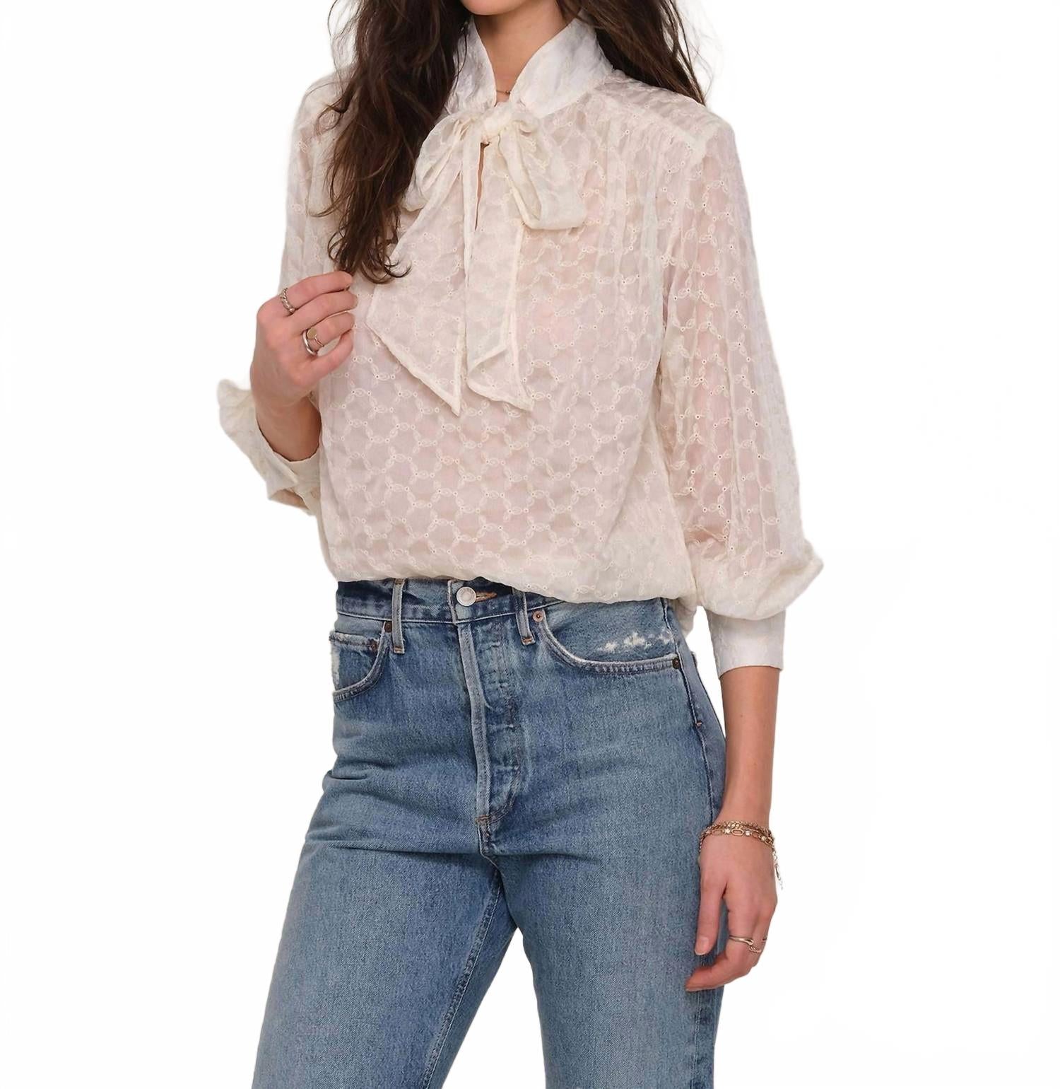 Rainne Top In Ecru