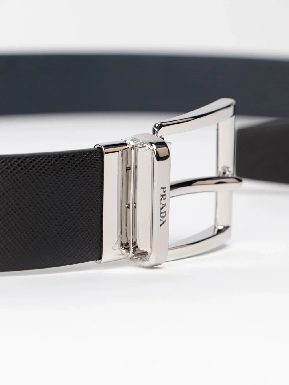 Prada Men Saffiano Leather Reversible Belt