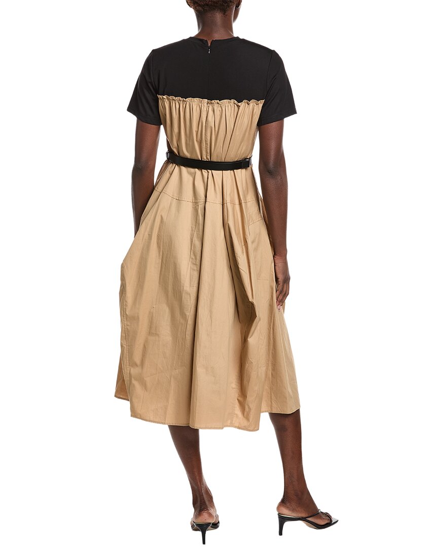 Gracia Color Contrast Midi Dress