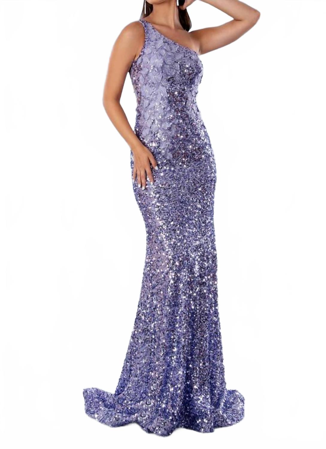 Mermaid Formal Evening Gown In Lilac