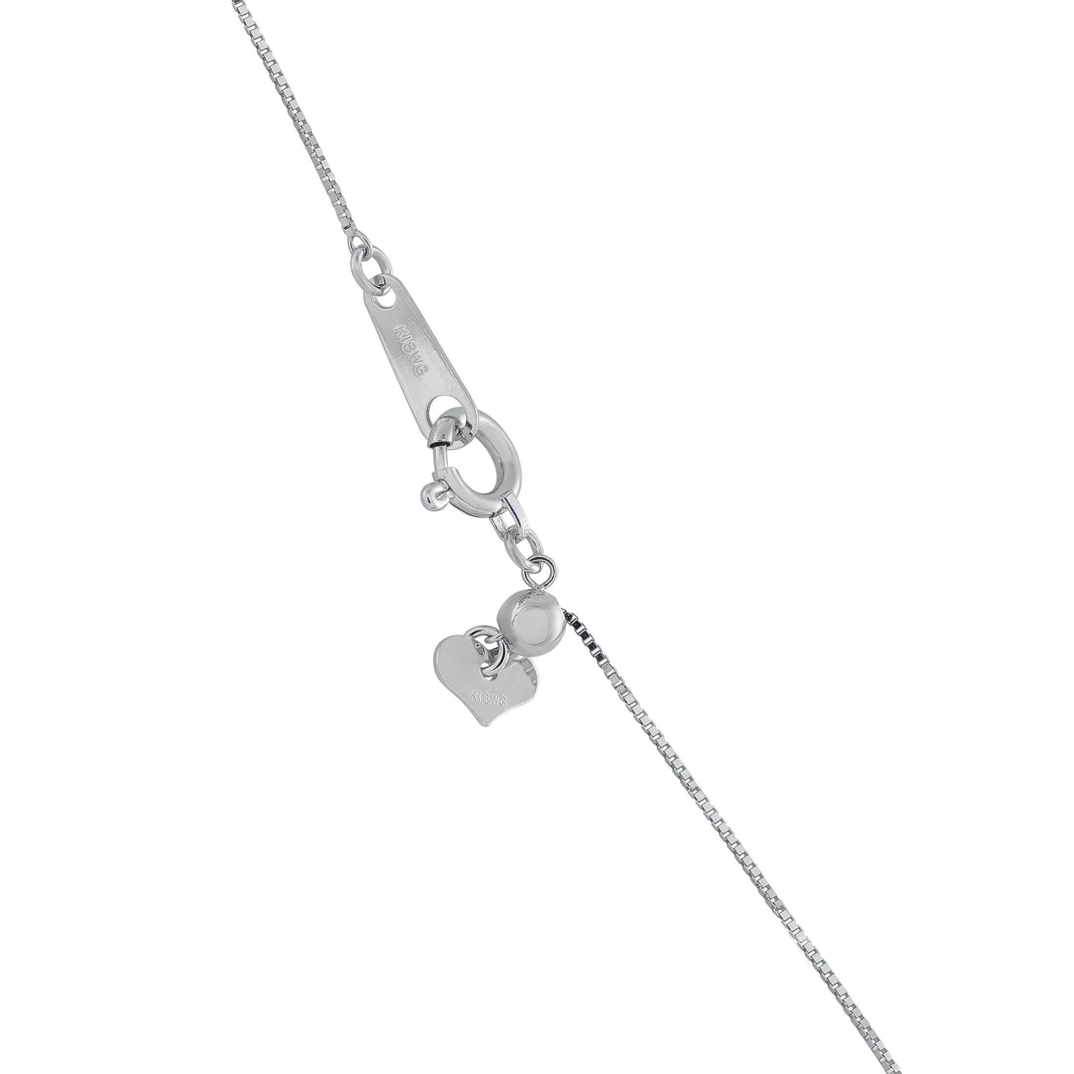 LB Exclusive Platinum 0.09ct Diamond and Peridot Pendant Necklace MF09-041326