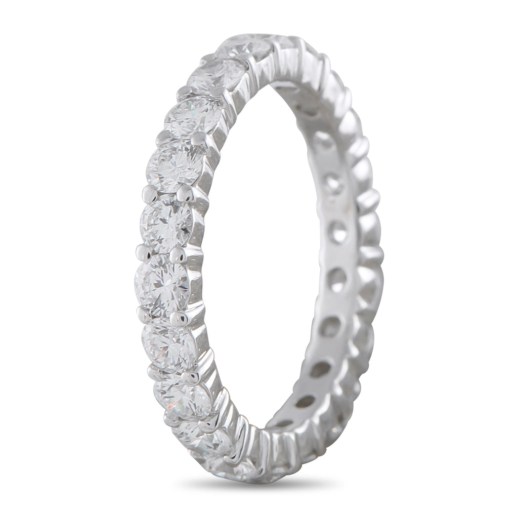 LB Exclusive 18K White Gold 2.34ct Diamond Eternity Band Ring MF16-041026