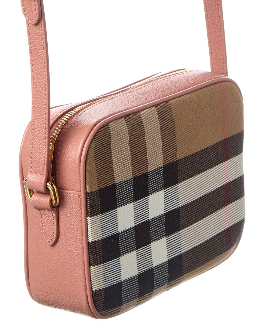 Burberry Check Small Canvas & Leather Shoulder Bag