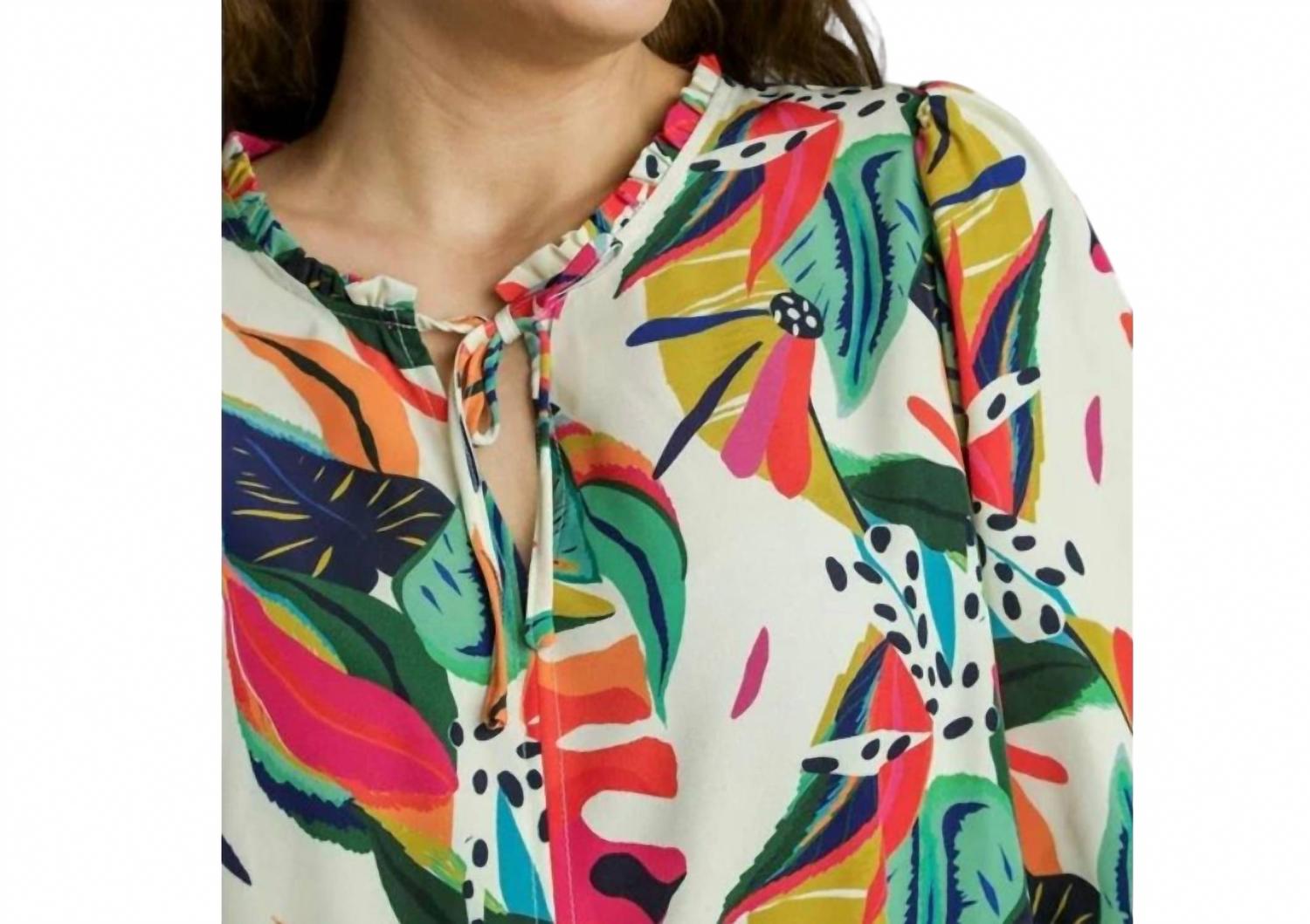 What Could Be V-Neck Top - Plus Size In Cream Mix