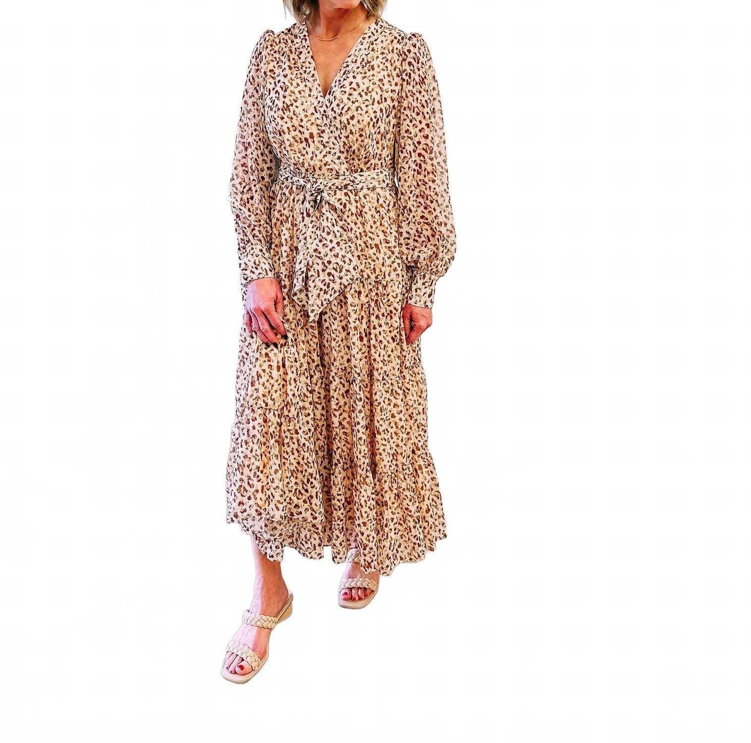London Long Sleeve Dress In Multi Color