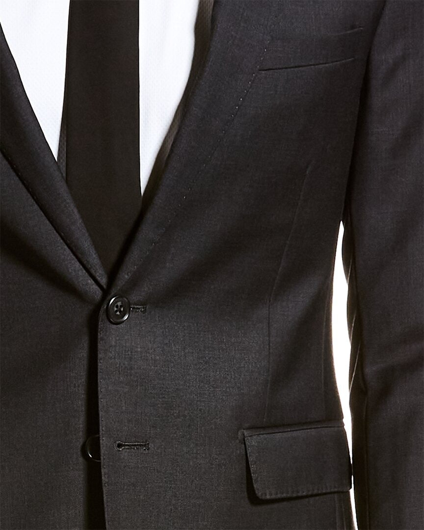 Zanetti Porto Wool-Blend Slim Fit Suit with Flat Front Pant