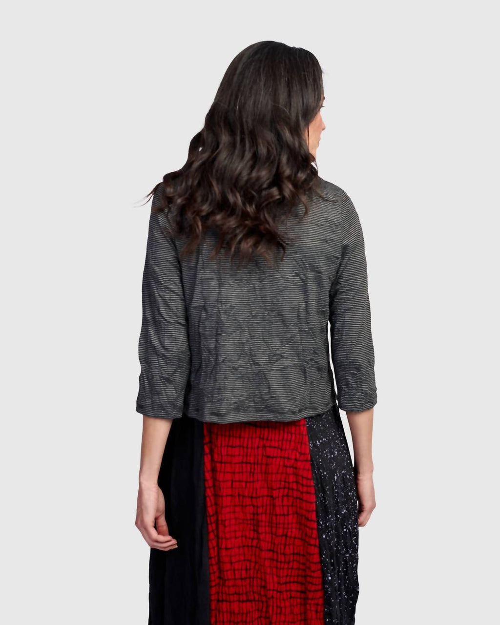 Capricorn Crop Cardigan In Red