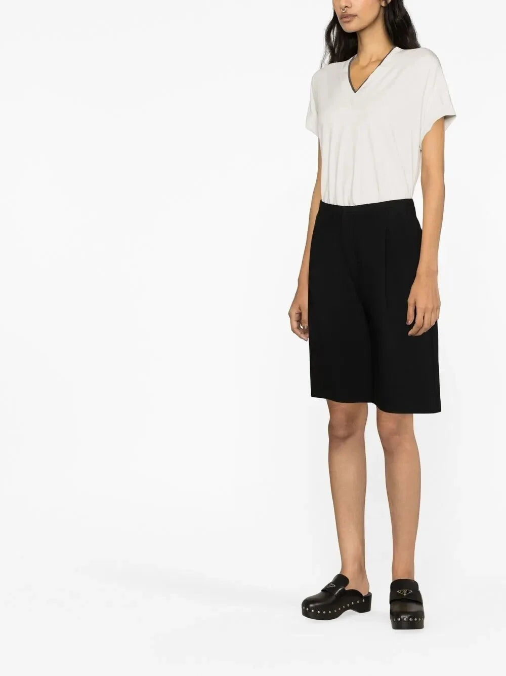 Brunello Cucinelli Women T-Shirt With `Precious` Neckline