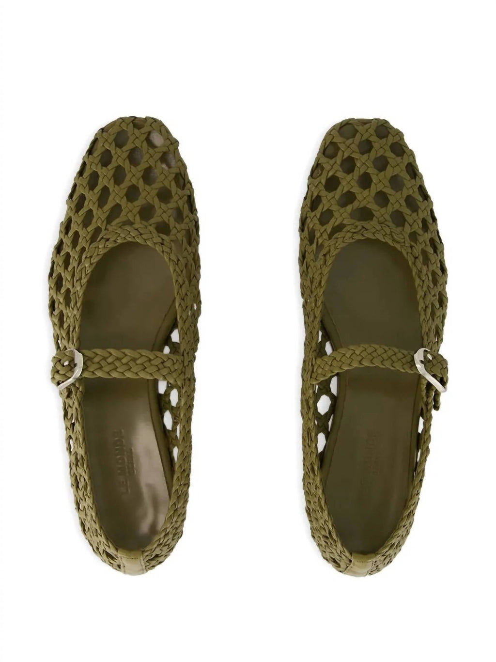 Women's Woven Mary Jane Shoes In Khaki