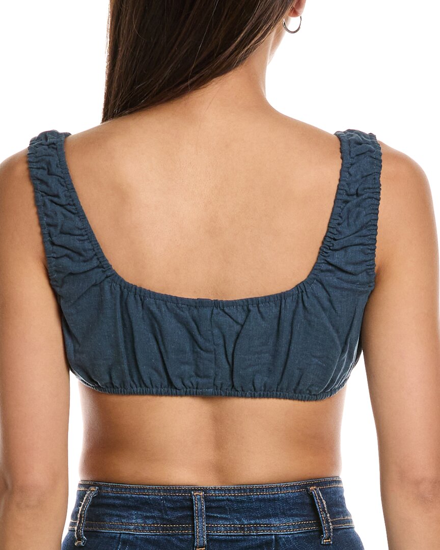 WeWoreWhat Bralette Linen-Blend Top