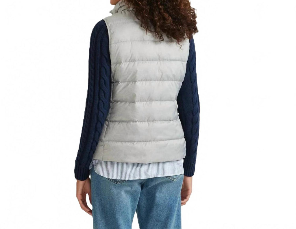Cirruslite 650Fp Down Zip Up Puffer Vest In Gray