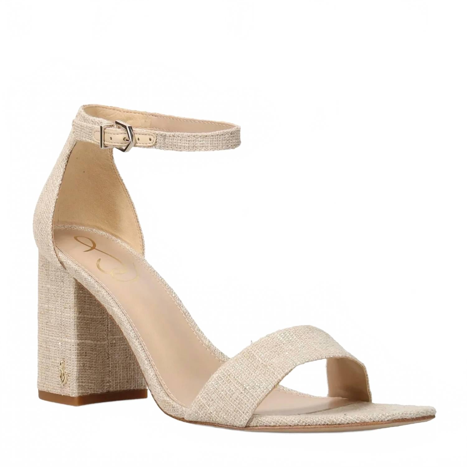 Women's Daniella Ankle-Strap Sandal In Gold/linen