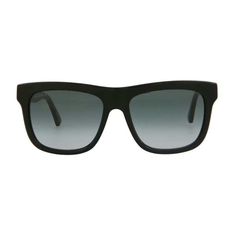 Gucci Sunglasses Square Full Rim, Black Frame And Grey Gradient Lens Gg0158Sn001