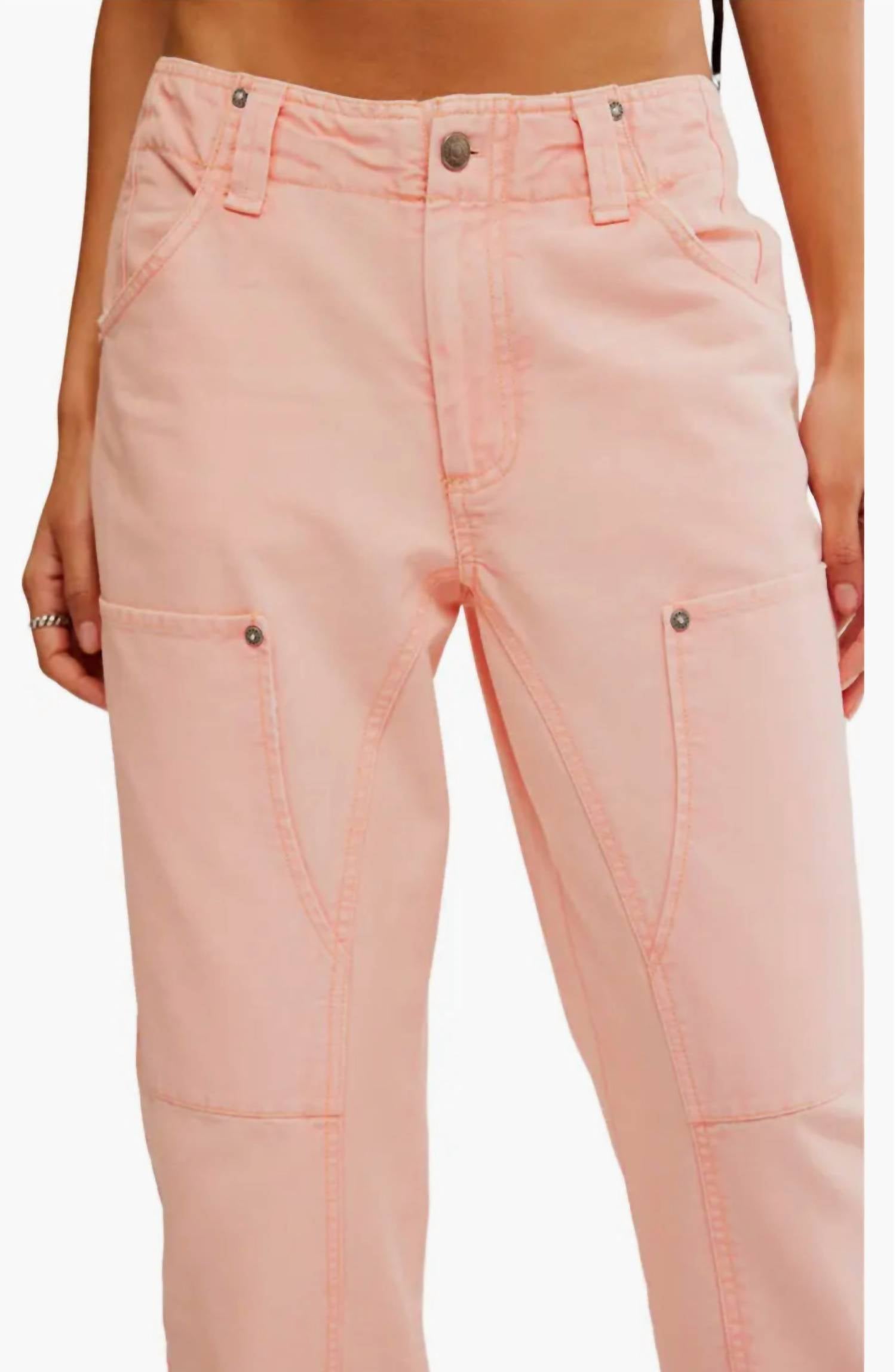 Supersonic High Waist Slim Crop Jeans In Pink