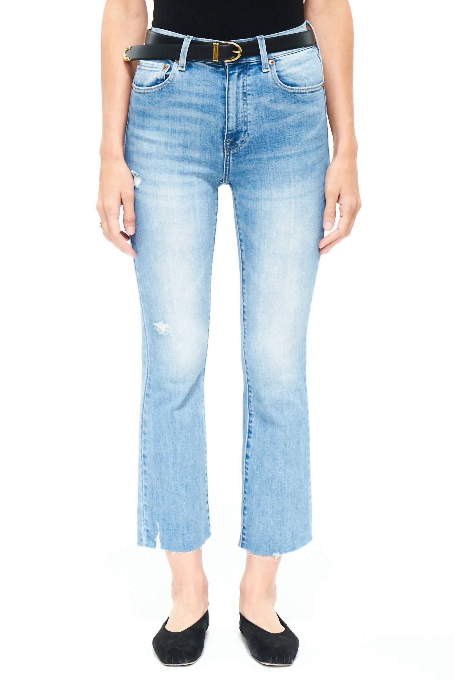 Lennon High Rise Cropped Boot Jean In Zuma