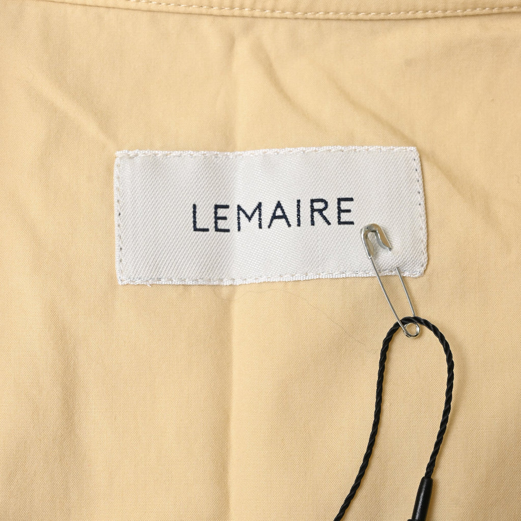 Lemaire Gathered Shirt Dress in Yellow Cotton