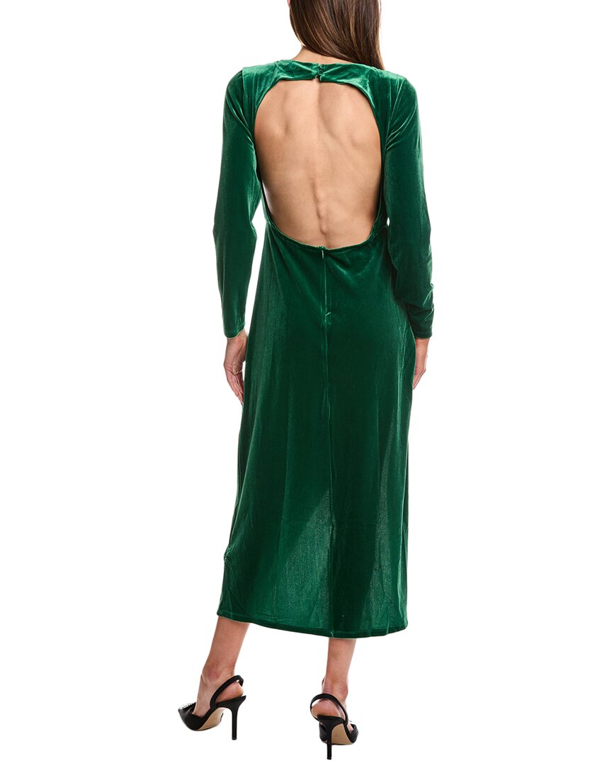 REVERIEE Velvet Midi Dress