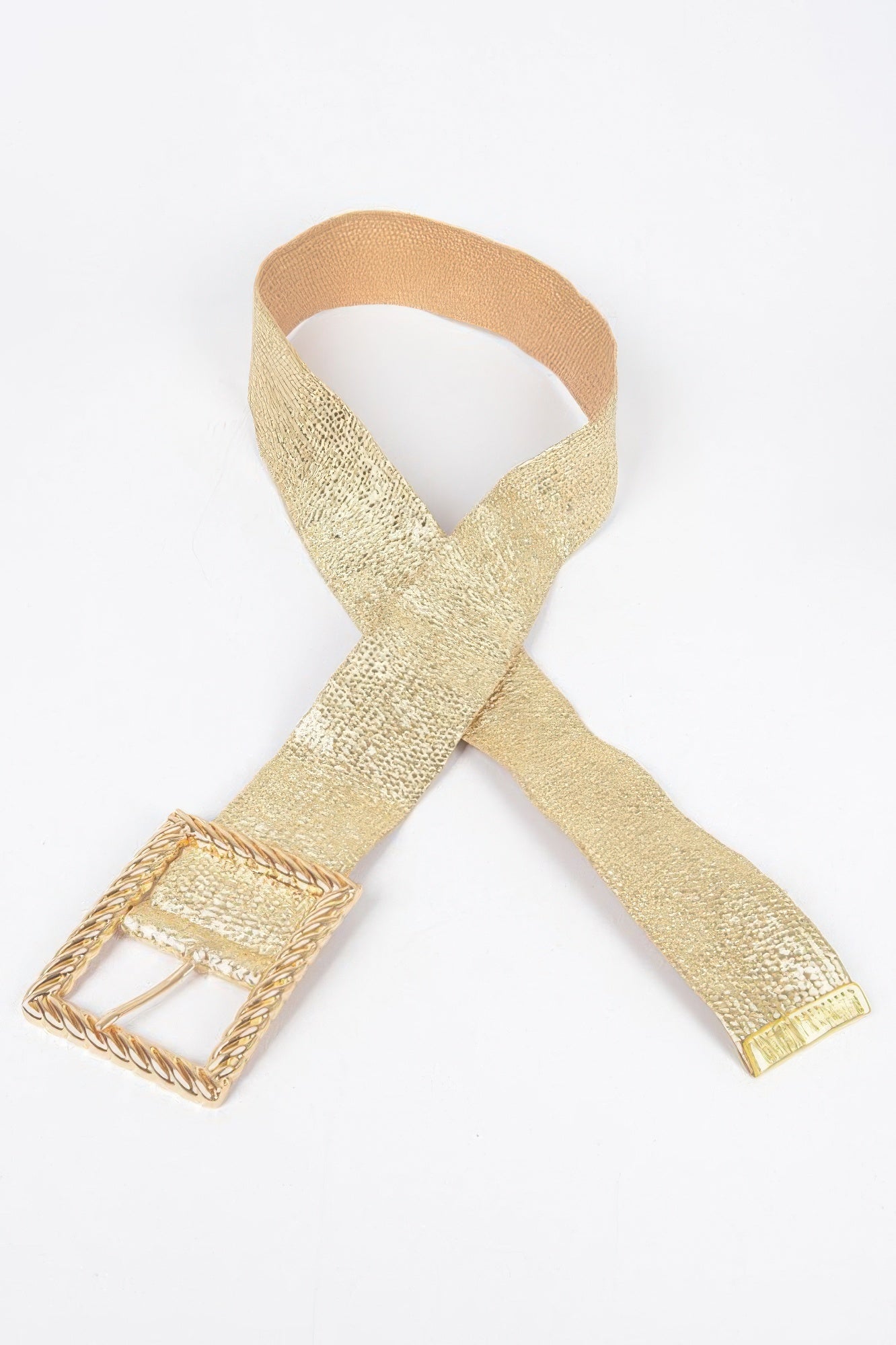 Wide Metal Buckle Plus Size Clear Belt