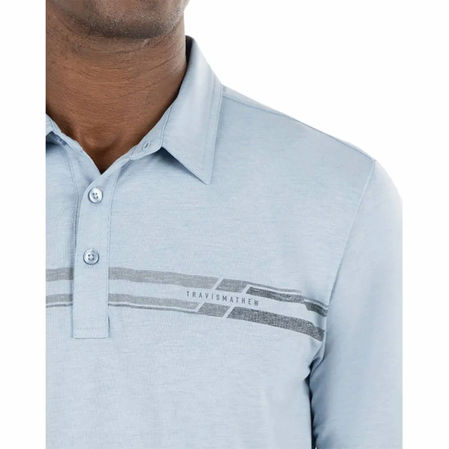 Desert Drive Golf Polo In Faded Denim