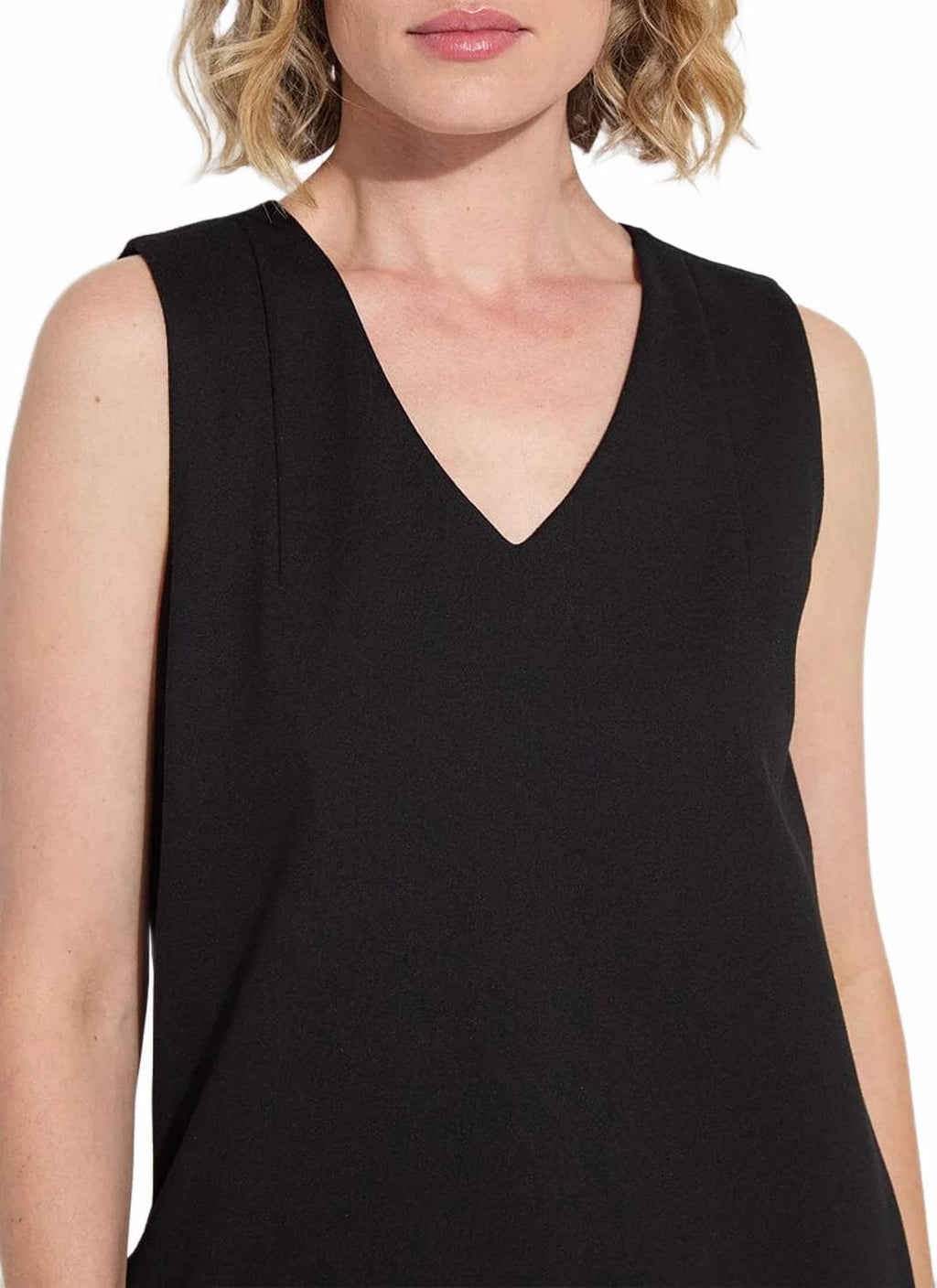 Sleeveless Knee Length Dress In Black