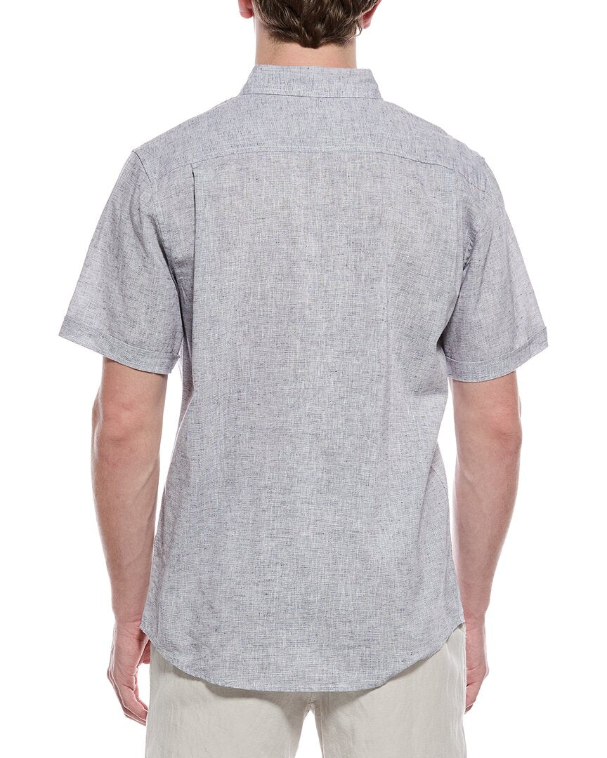 WEATHERPROOF VINTAGE Linen-Blend Mixy Solid Shirt