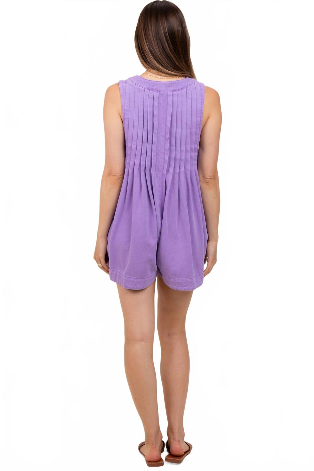Gotcha Vintage Denim Romper In Purple