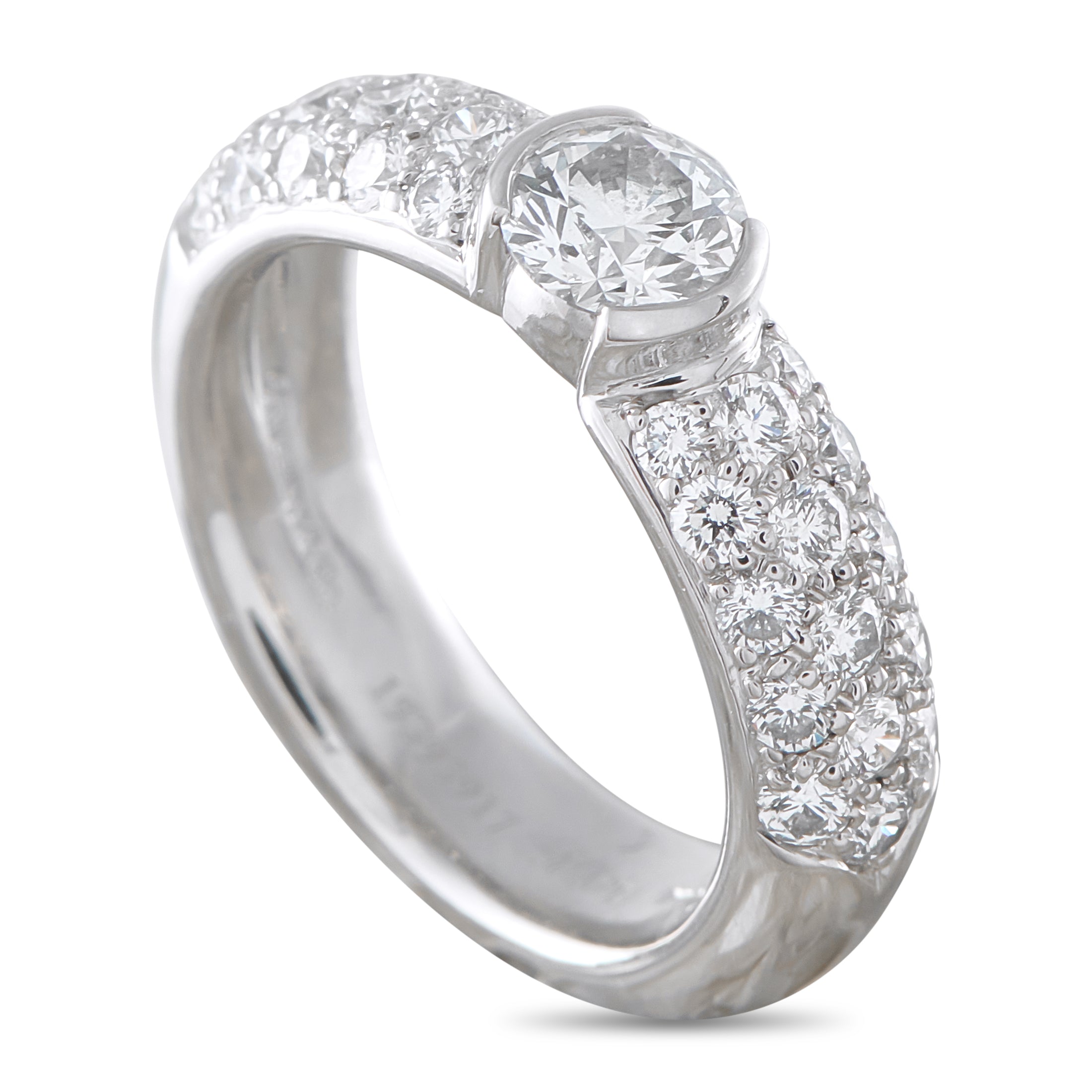 Tiffany & Co. Platinum 0.96ct Diamond Ring TI34-041326