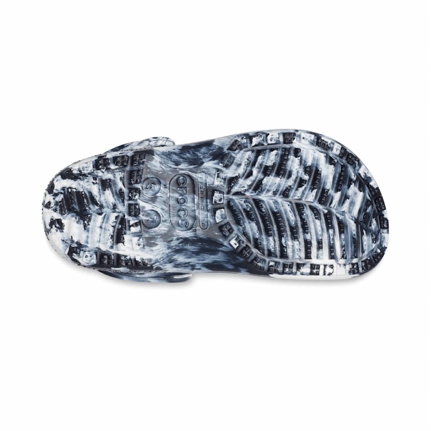 Unisex Classic Clog In Marble White / Black