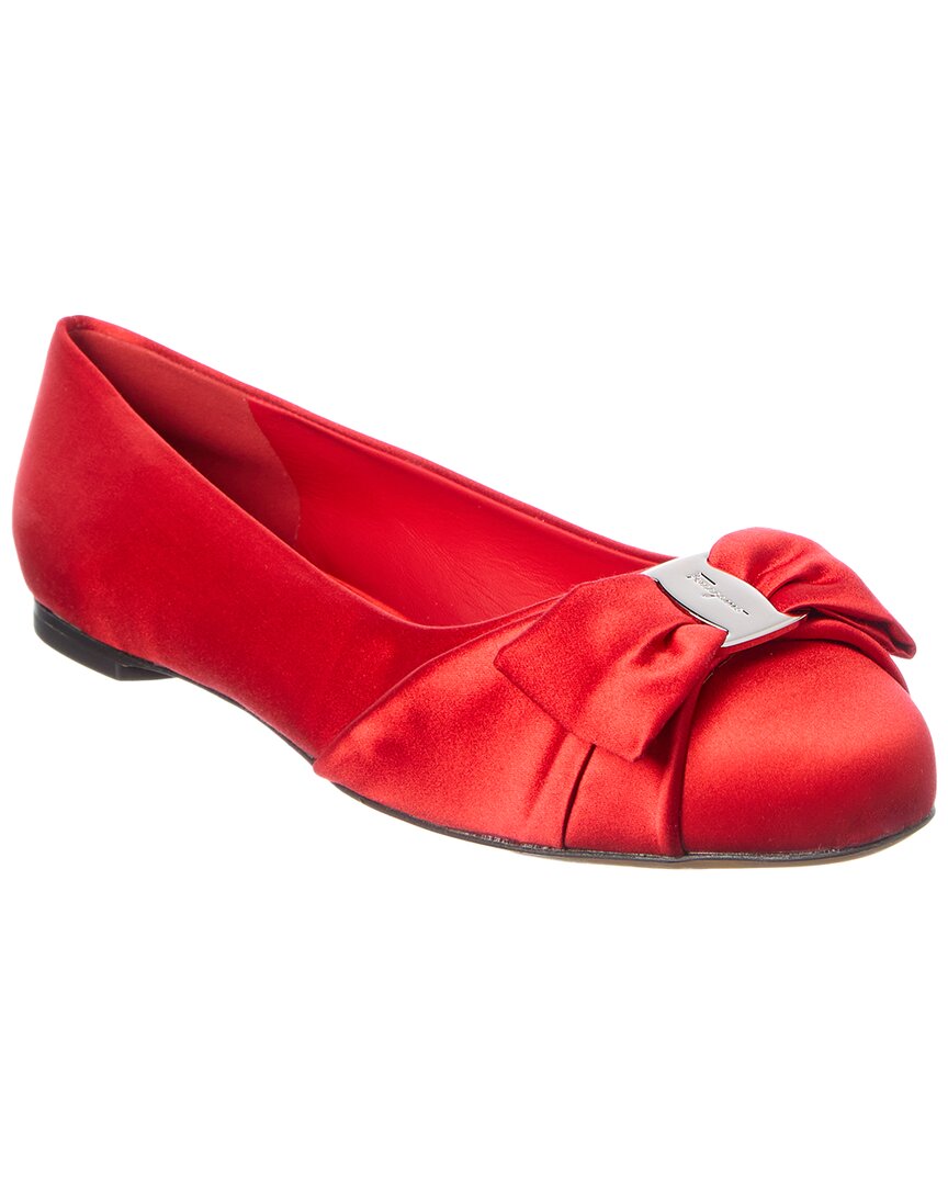 Ferragamo Varina Satin Flat