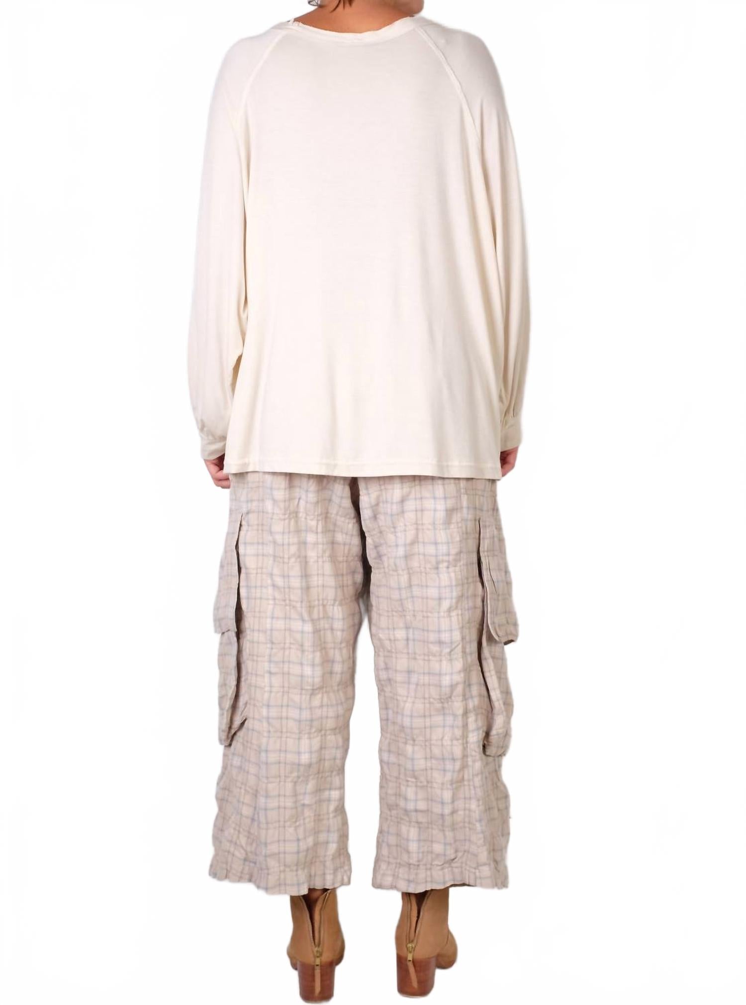 Lycra Baseball Pullover In Cream