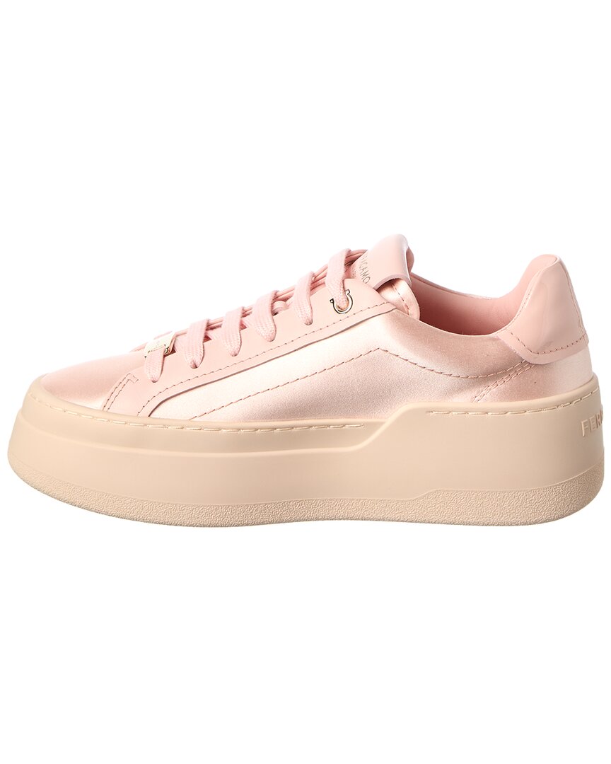 Ferragamo Dahlia Leather & Satin Sneaker