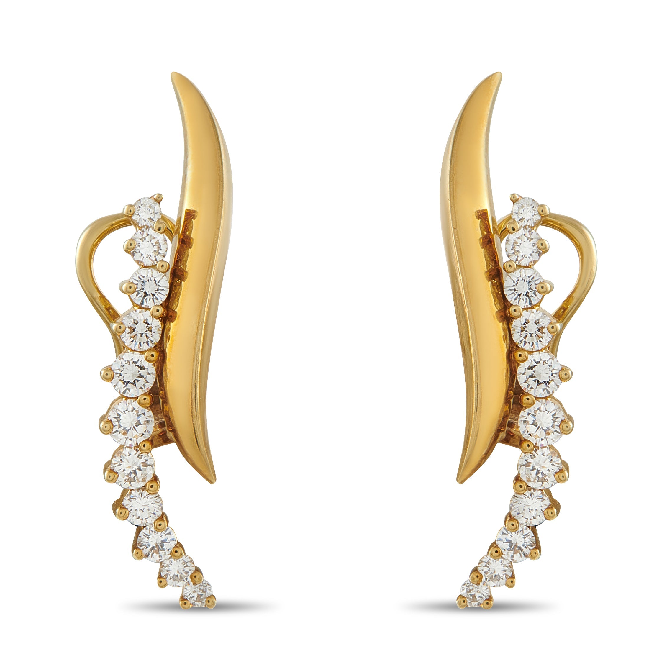 Jose Hess 18K Yellow Gold Diamond Clip-On Earrings JH32-041326
