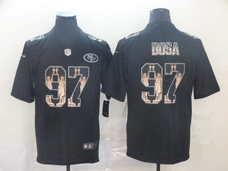 Men's San Francisco 49ers #97 Nick Bosa Black Team Game jersey