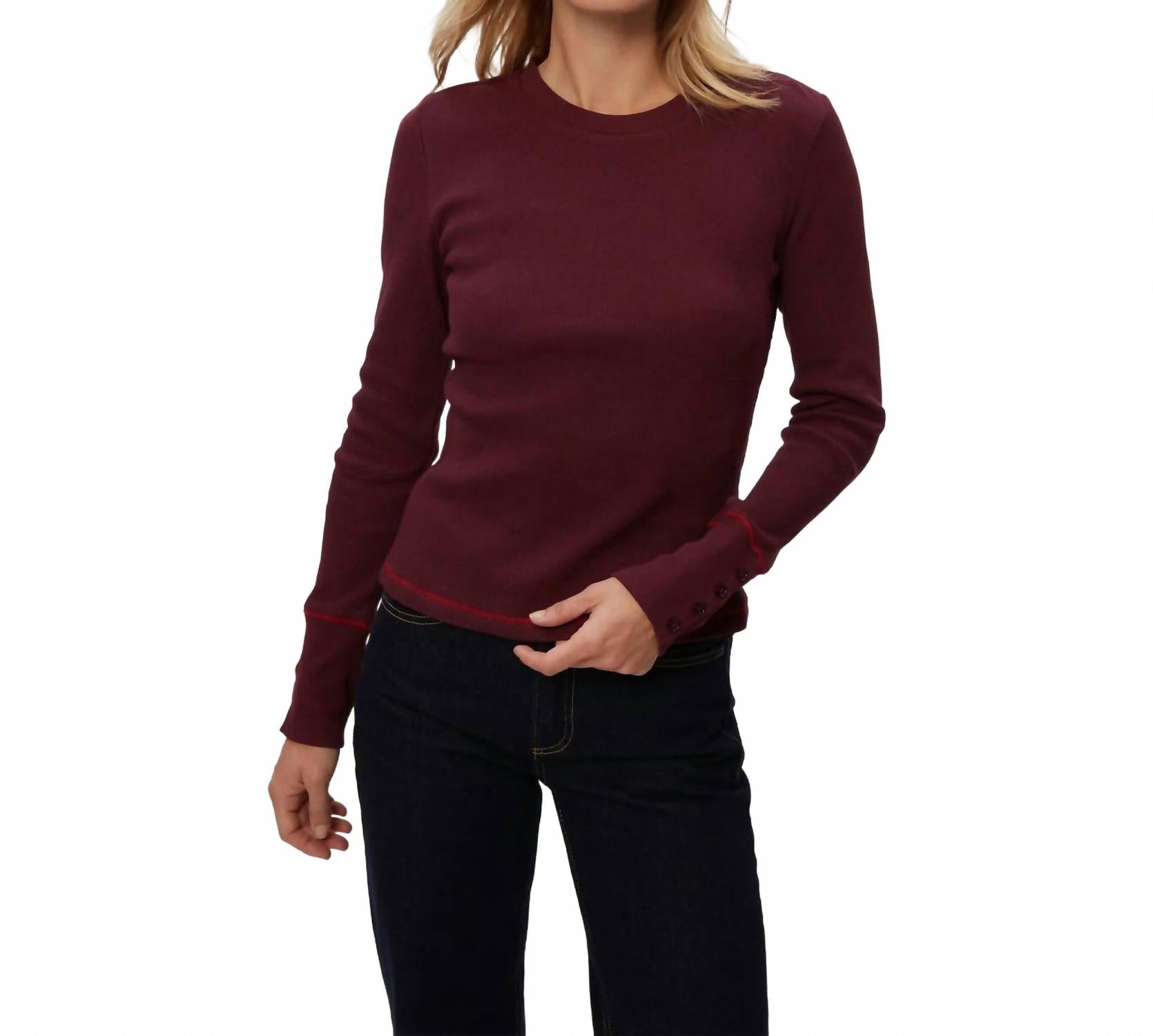 Willa Thermal Top In Velvet