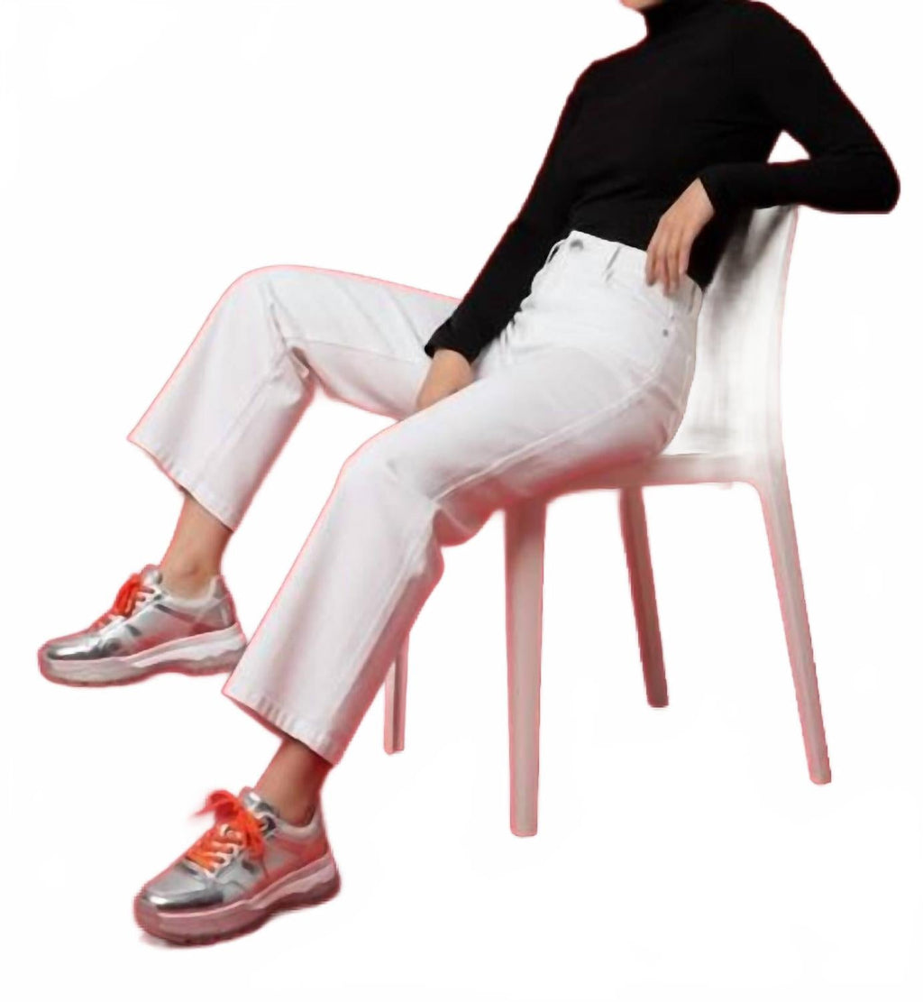 Pull On Wide Leg Pants In White