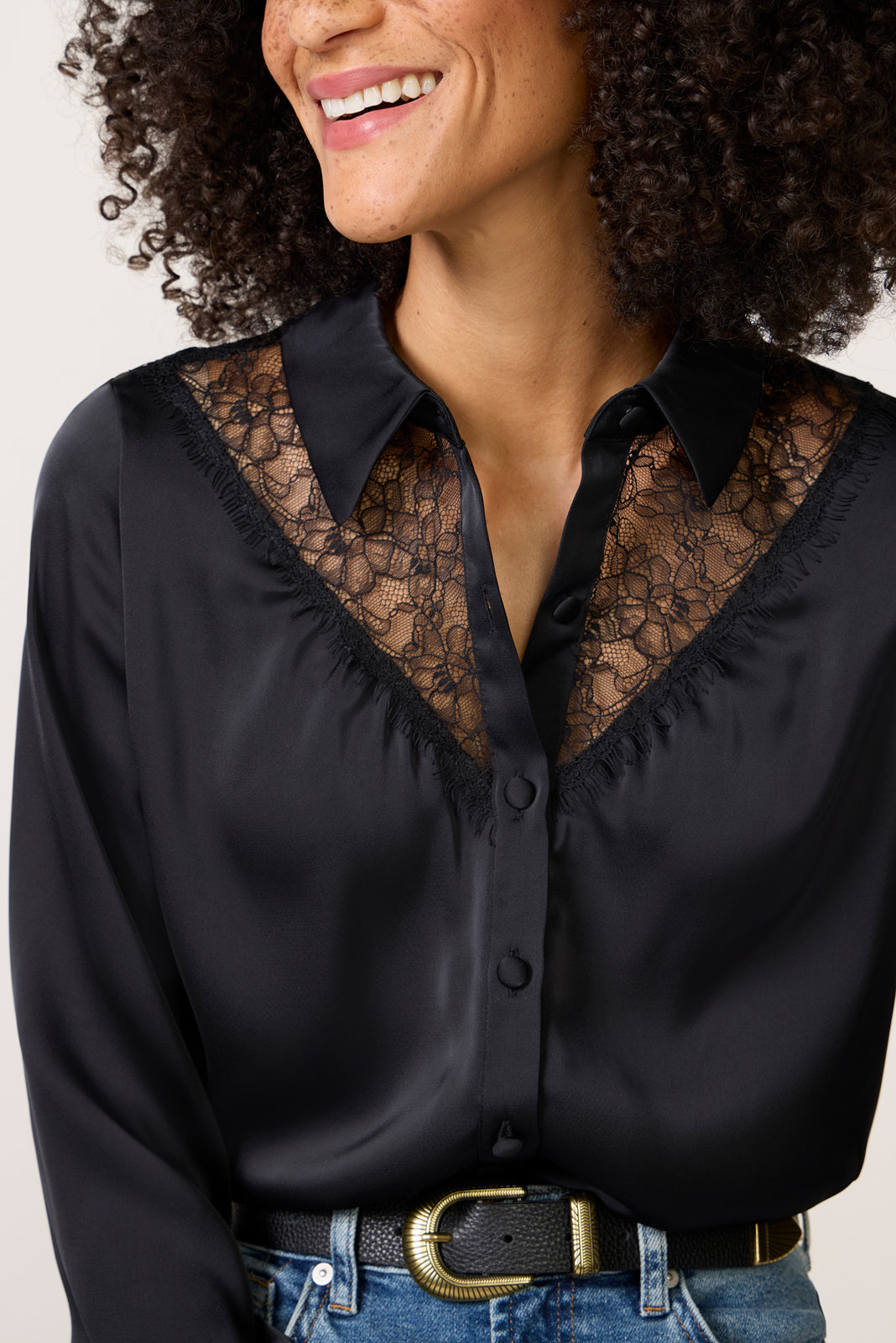 Women's Bella Lace Trim Shirt