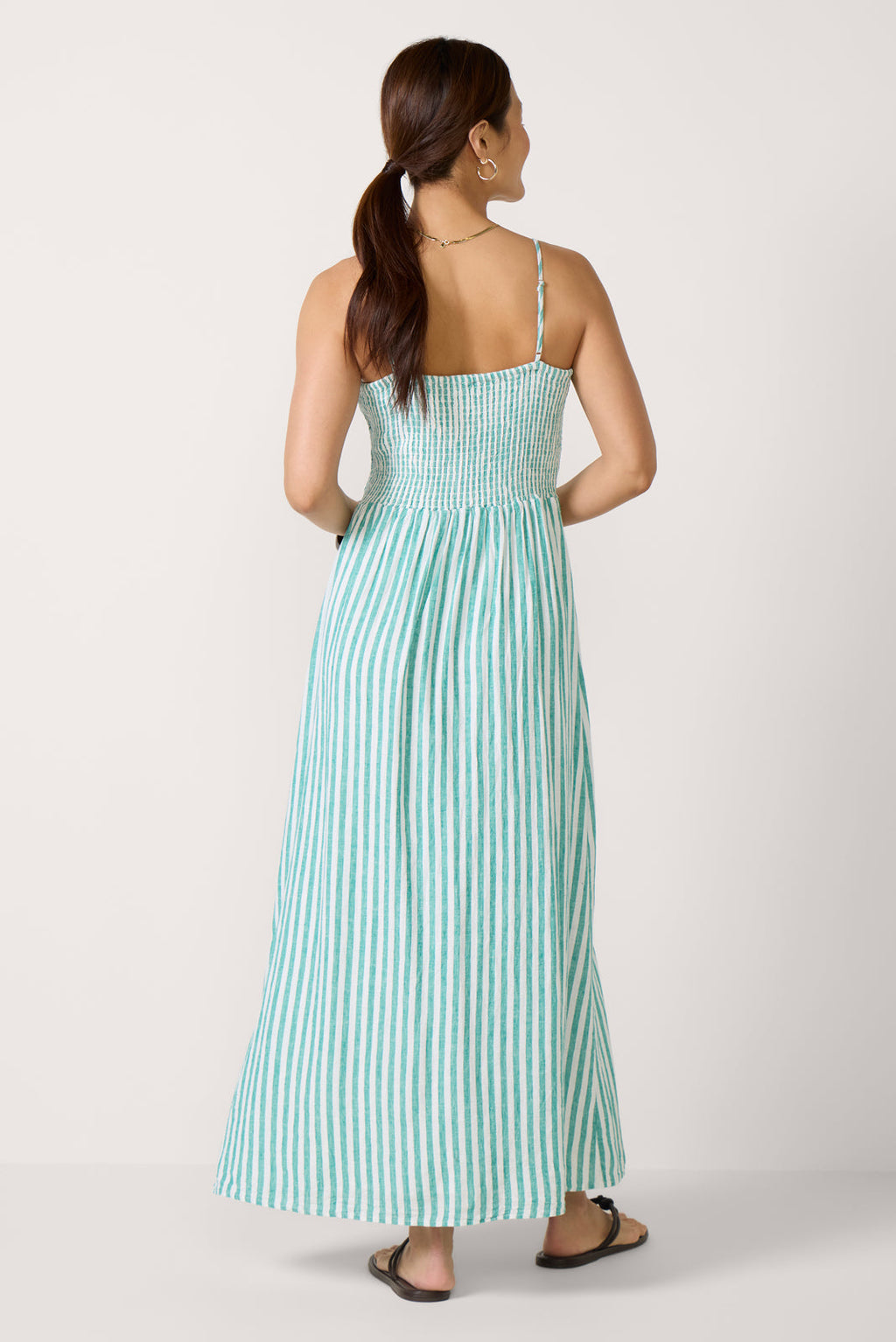 Women's Bayside Striped Linen Dress