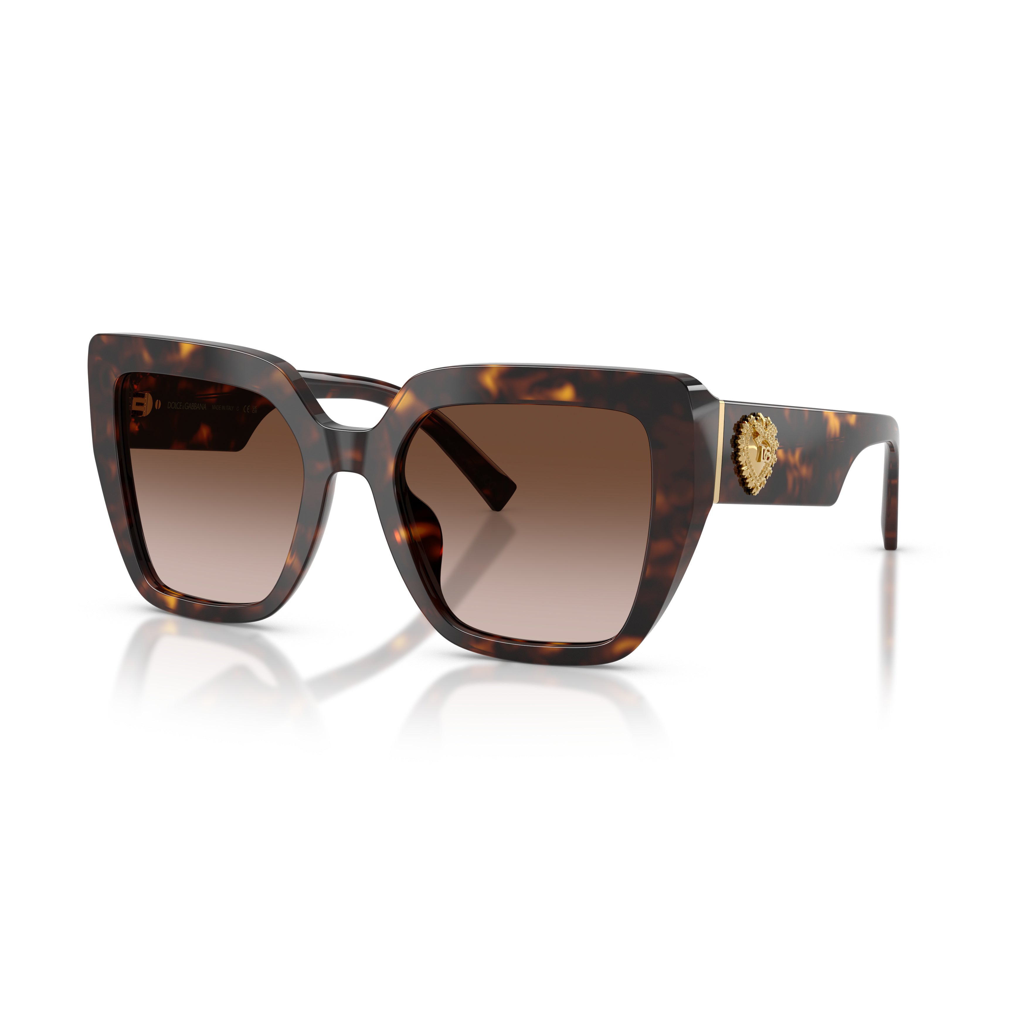 Oversized Tortoiseshell Frame Sunglasses With Gradient Brown Lenses