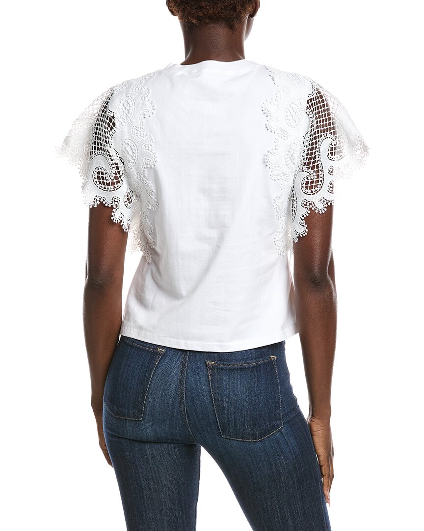 Gracia Crochet Lace Sleeve T-Shirt
